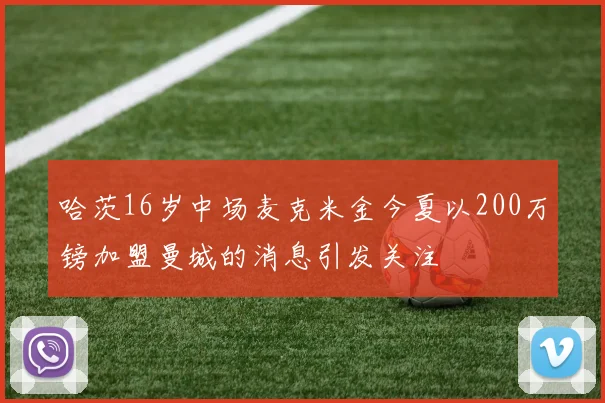 哈茨16岁中场麦克米金今夏以200万镑加盟曼城的消息引发关注